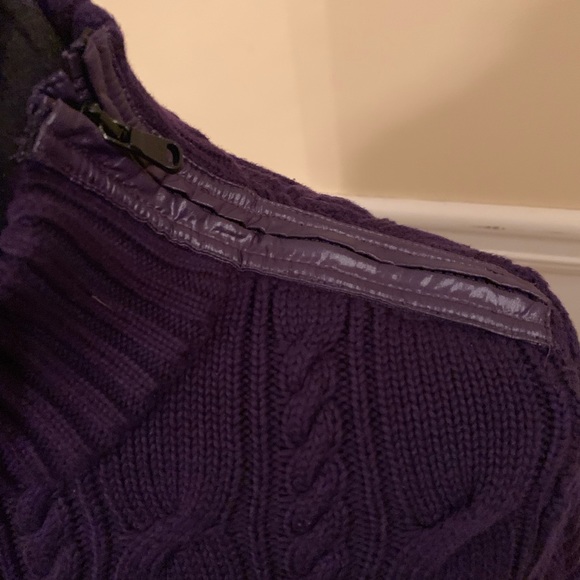 Lauren Active by Ralph Lauren Purple Cable Sweater - Picture 2 of 4